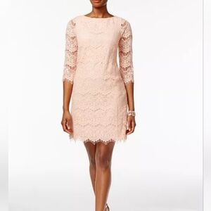 Jessica Howard Lace Dress in Blush